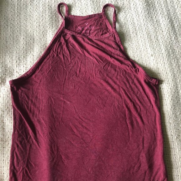 Red High Neck Tank - Picture 2 of 4